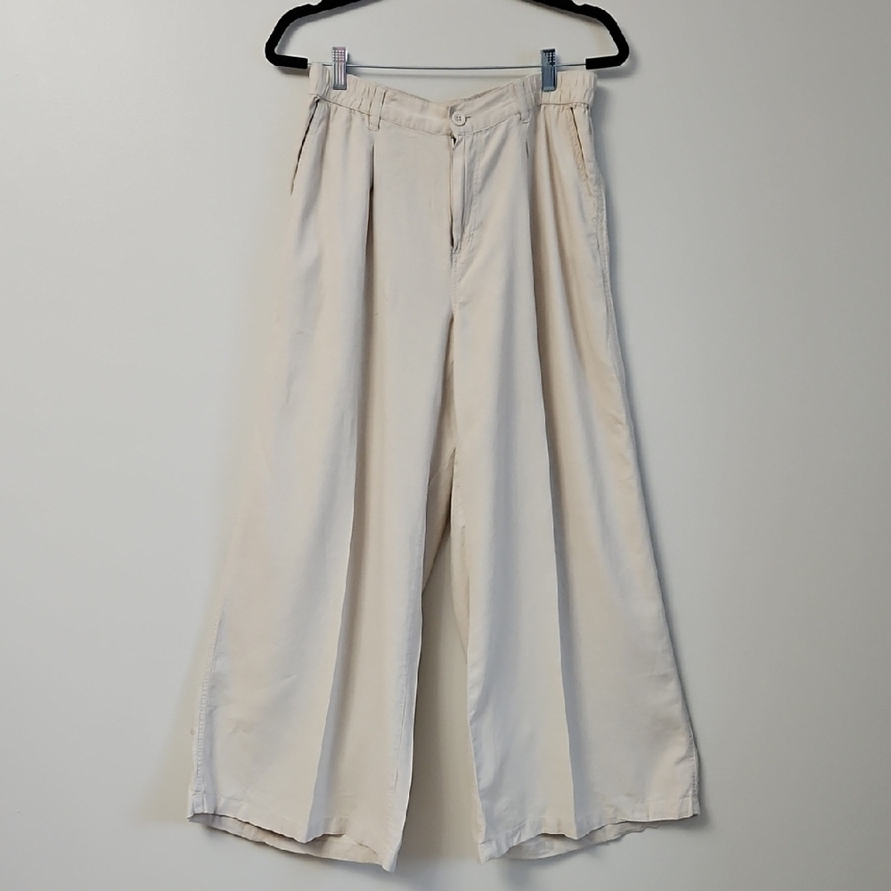 Aerie High-Rise Wide-Leg Linen Blend Pants